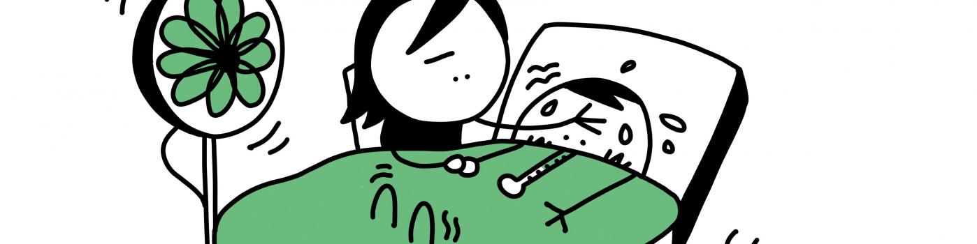 illustration la fièvre, température élevée, infections virales